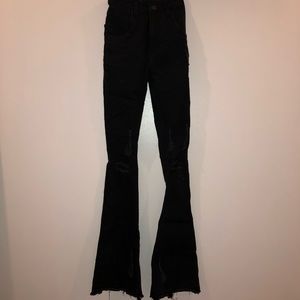 Black flare jeans